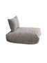 Atelier Del Sofa Zikzak Grey Cojín 70x27x70 cm en Tela TEDDY Color Gris
